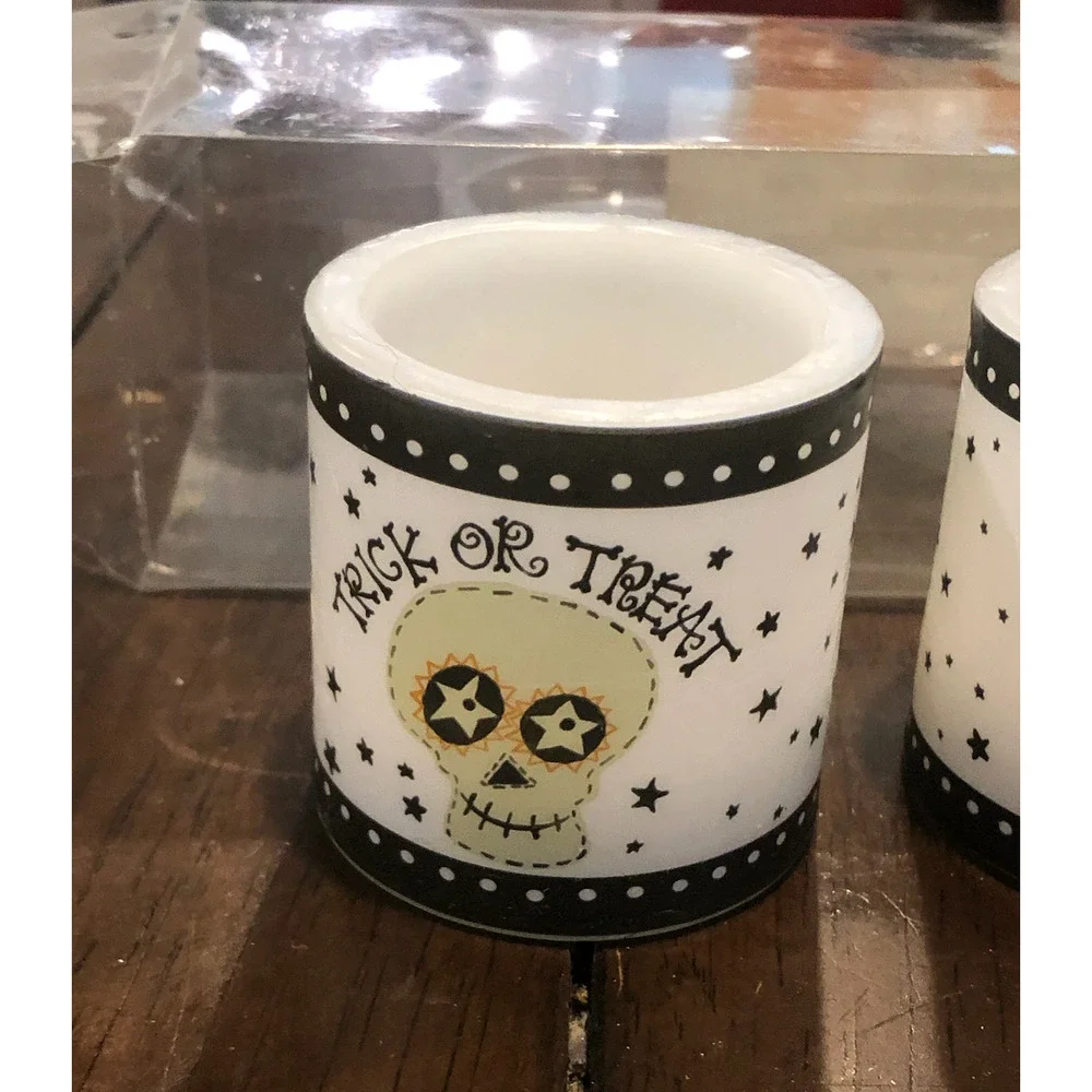 Pottery Barn Kids Halloween Votive Flameless Battery Candles Set of 3 *1 missing